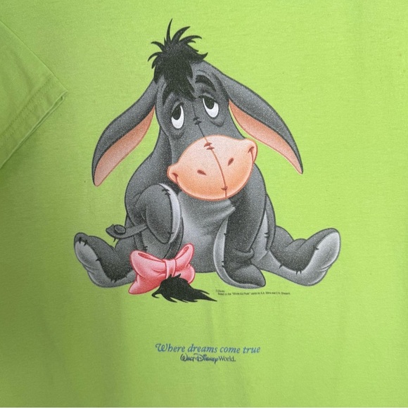 Disneyland Resort Walt Disney World By Hanes Eeyore Green Graphic T-Shirt size S - Picture 3 of 7